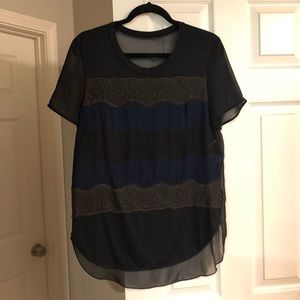 3.1 Phillip Lim Lace Detail Tee